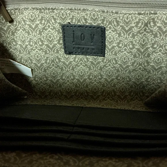 Joy Susan Black Vegan Leather Crossbody Purse with Wristlet Strap - Picture 2 of 11